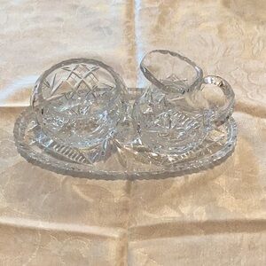 Clear Glass Drinkware with Intricate Patterns